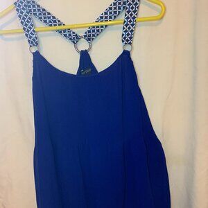 White House Black Market Racerback Flowing Camisole Blue Small